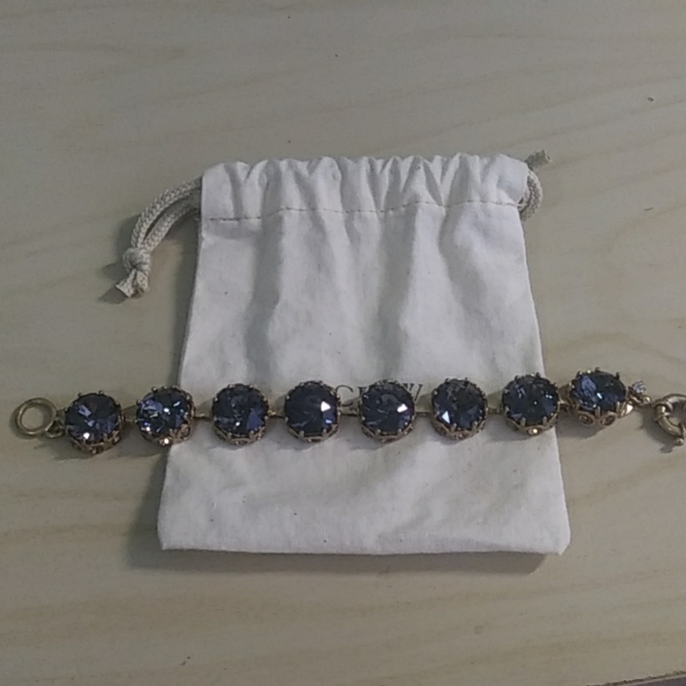 J. Crew blue rhinestone bracelet
